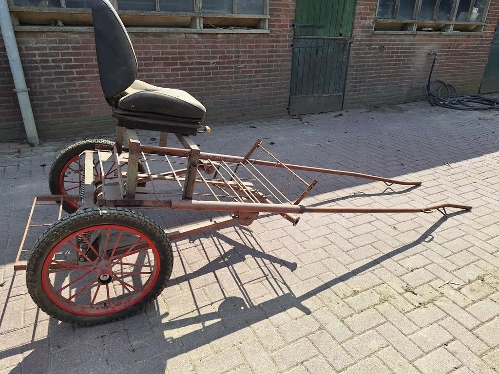 Sulky voor grote shetlanders-welshpony's, Zo goed als nieuw, Sulky, Pony