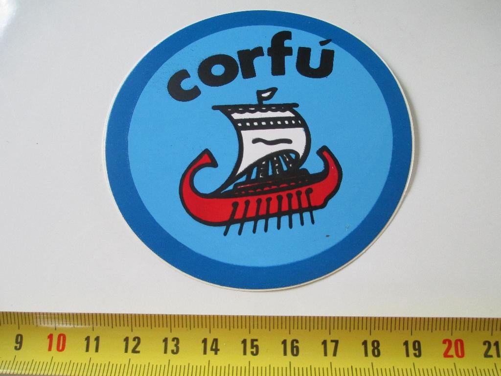 sticker Griekenland Corfú, Ophalen, Zo goed als nieuw
