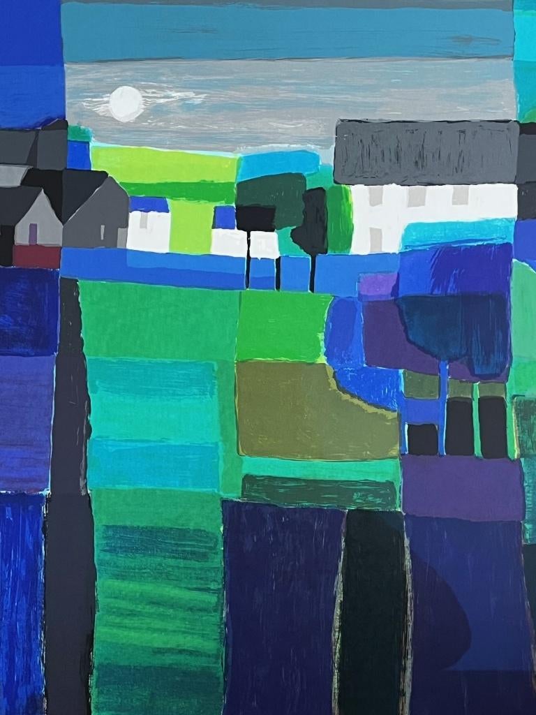 Ton Schulten, ingelijste zeefdruk Noorderlicht, Ophalen