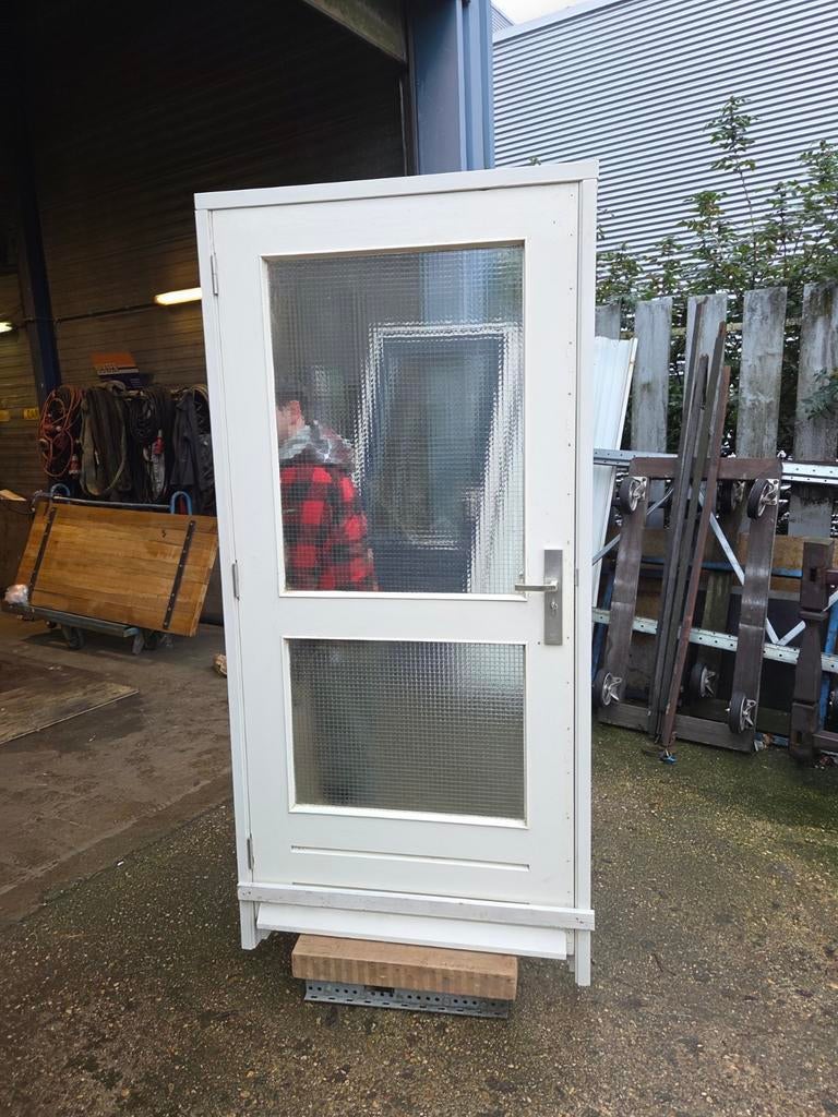 Gebruikte Hardhouten Deuren met Kozijn, Doe-het-zelf en Verbouw, Ophalen of Verzenden