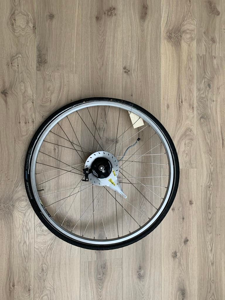 Gazelle Innergy Orange Voorwielmotor 28 inch - 9 pins, Ophalen of Verzenden, Gebruikt, Wiel