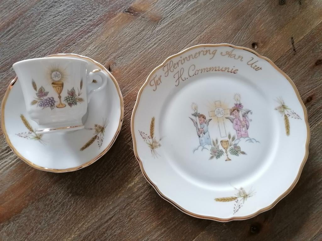 Eerste Communie Ontbijtset - Kop en Schotel, Ophalen of Verzenden