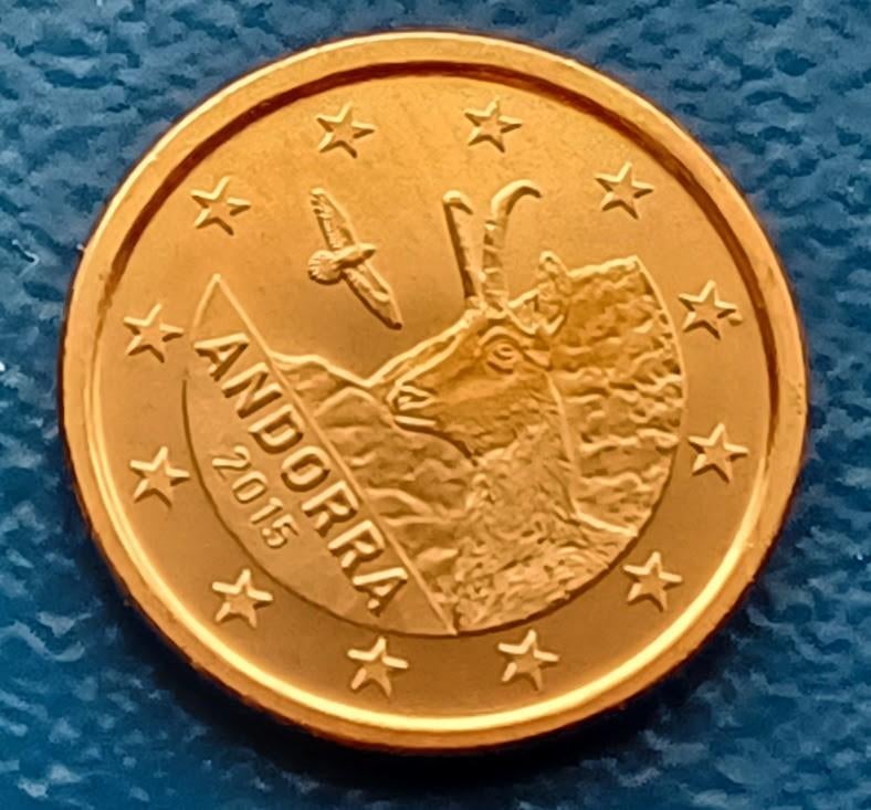 Andorra 1 Eurocent - 2015 UNC, Postzegels en Munten, Munten | Europa | Euromunten, Losse munt, 1 cent, Overige landen, Verzenden