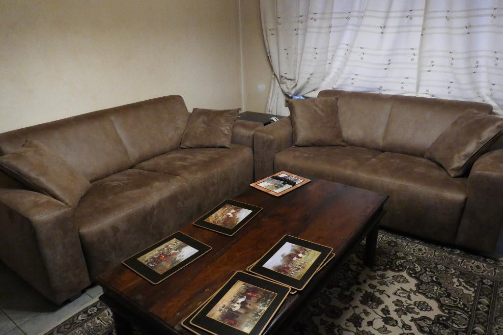 Bijna nieuw set banken, Huis en Inrichting, Ophalen, Overige materialen, 75 tot 100 cm, Zo goed als nieuw