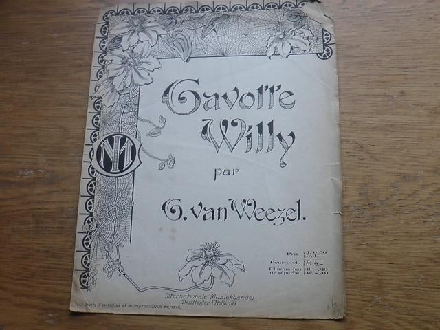 Gavotte willy - g.van weezel - piano, Gebruikt, Klassiek, Ophalen of Verzenden, Artiest of Componist