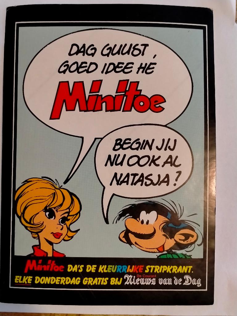 Guust Flater Guus Minitoe stripkrant strip sticker vintage, Ophalen of Verzenden, Gebruikt, Strip of Tekenfilm