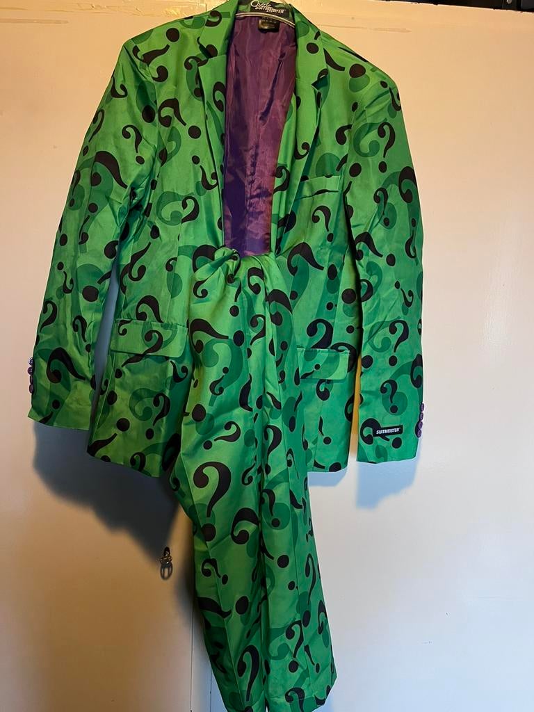 Suitmeister The Riddler/The Joker pak - Maat S / 44-46, Ophalen of Verzenden, Zo goed als nieuw, Maat 46 (S) of kleiner