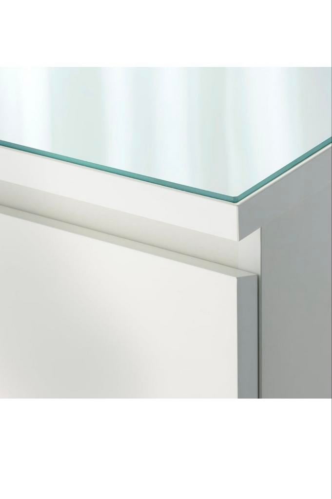 IKEA MALM Glasplaat 160x48 cm, Ophalen, Overige materialen, 5 laden of meer, 150 tot 200 cm