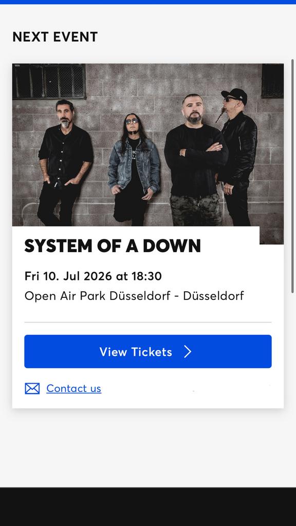 System of a down ticket floor, Eén persoon, Juli