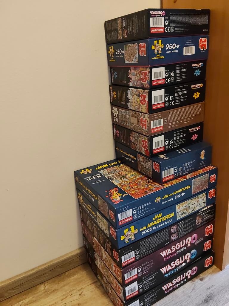 13 puzzels van Haasteren, wasgij ., Ophalen, 500 t/m 1500 stukjes, Zo goed als nieuw