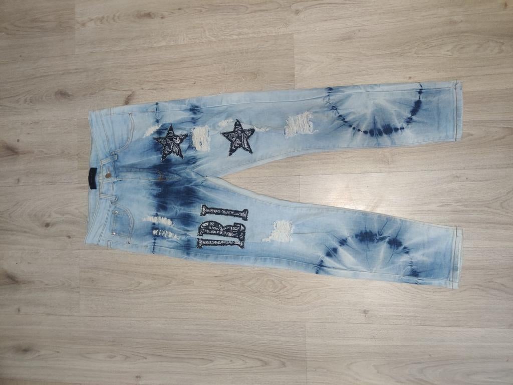 Amiri broek S, Blauw, Nieuw, W32 (confectie 46) of kleiner, Ophalen of Verzenden