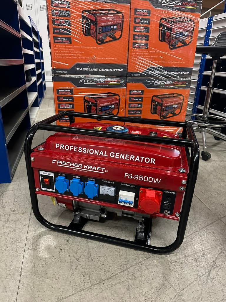 Fisher kraft generator l benzine l fs-9500 l, Ophalen of Verzenden, Zo goed als nieuw, Minder dan 5 kVA, Benzine