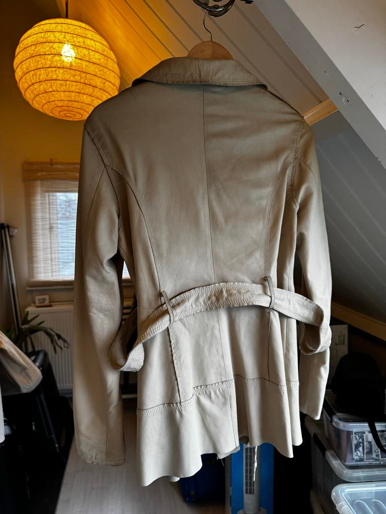 Goosecraft leren jasje, Ophalen of Verzenden, Zo goed als nieuw, Maat 36 (S), Beige