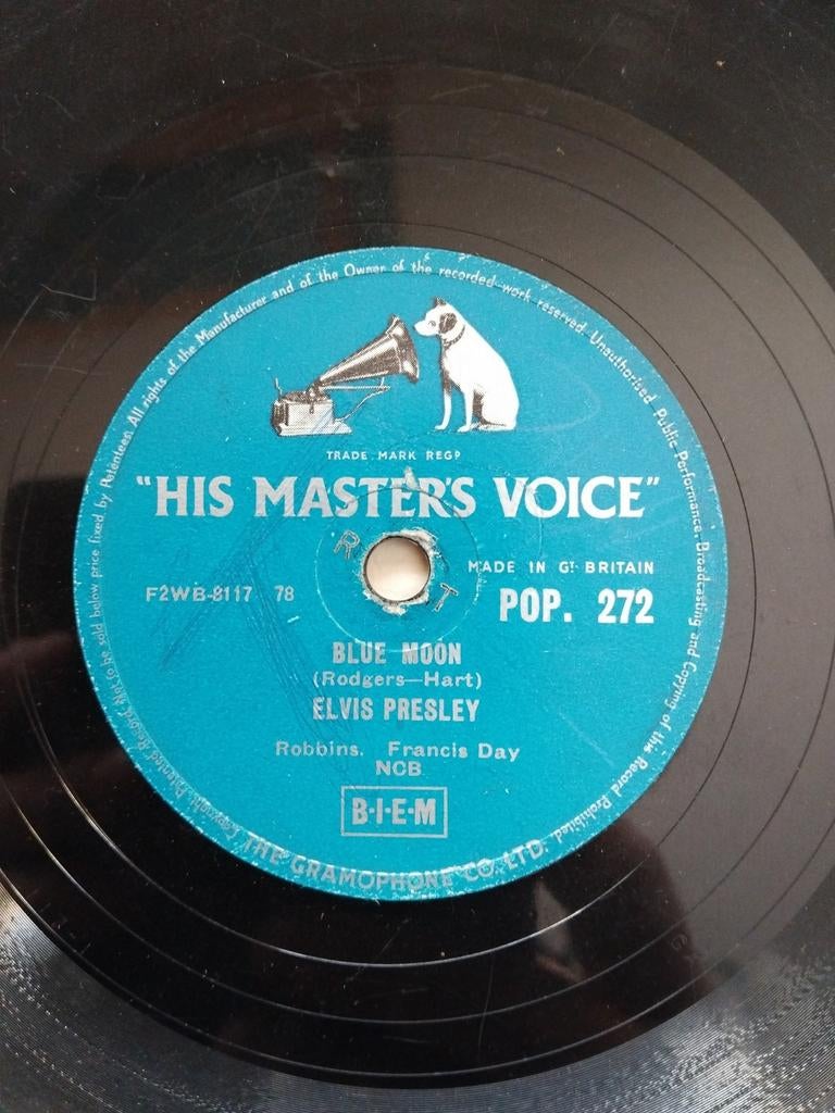 Elvis Presley - Blue moon 78RPM, Ophalen of Verzenden, Gebruikt, 10 inch
