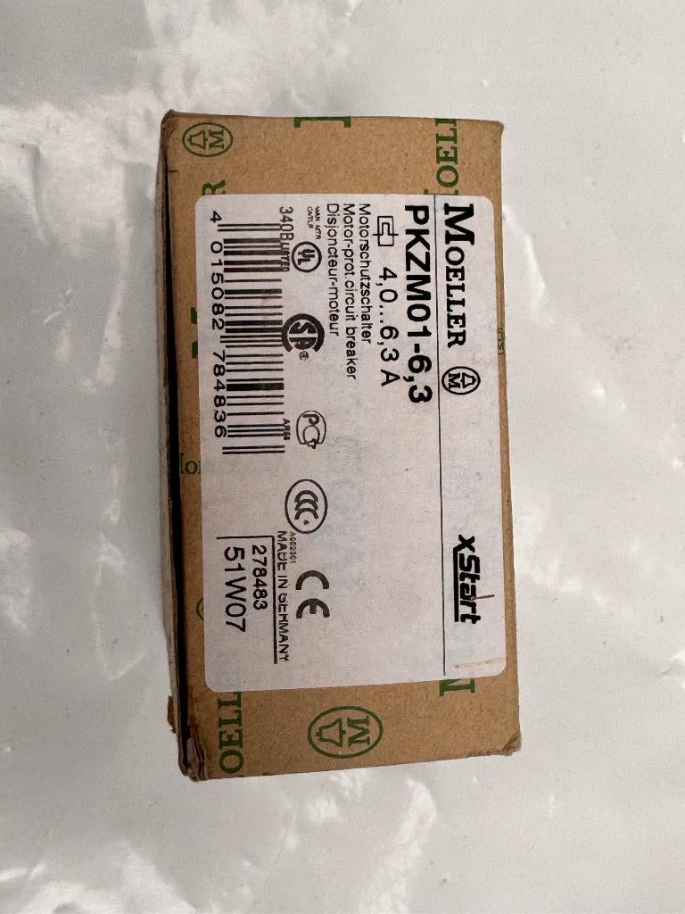 Moeller PKZ motorbeveiliging schakelaar 4-6,3A nieuw, Ophalen of Verzenden, Nieuw