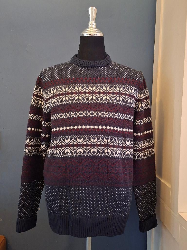 Heren Trui Noors Patroon Bordeaux Grijs Maat L, Steenbergen, Overige kleuren, Shop@wesell4u.nl, Zo goed als nieuw