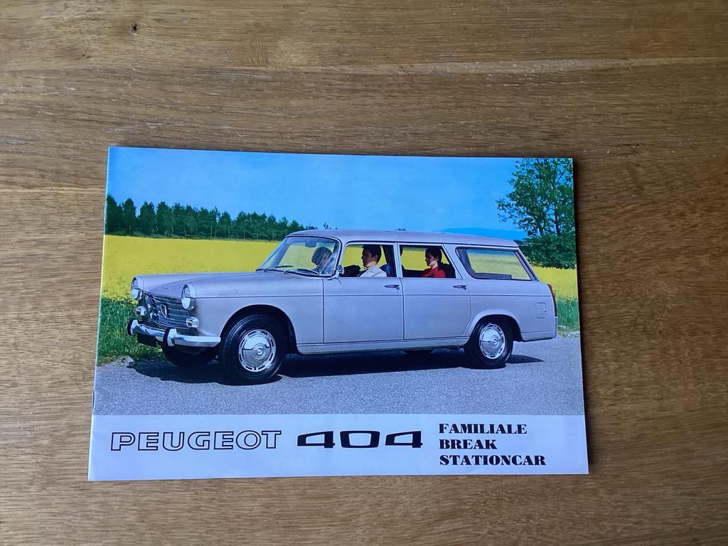 Peugeot 404 Familiale Break Stationcar Brochure 1970, Ophalen of Verzenden