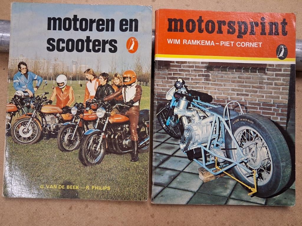 Motorboeken: Motoren en Scooters & Motorsprint, Boeken, Motoren, Ophalen of Verzenden, Gelezen, G. van de Beek, R. Philips, Wim Ramkema, Piet Cornet