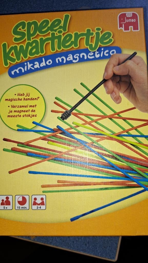Speel Kwartiertje Mikado Magnetico - Jumbo, Een of twee spelers, Ophalen of Verzenden, Zo goed als nieuw, Jumbo