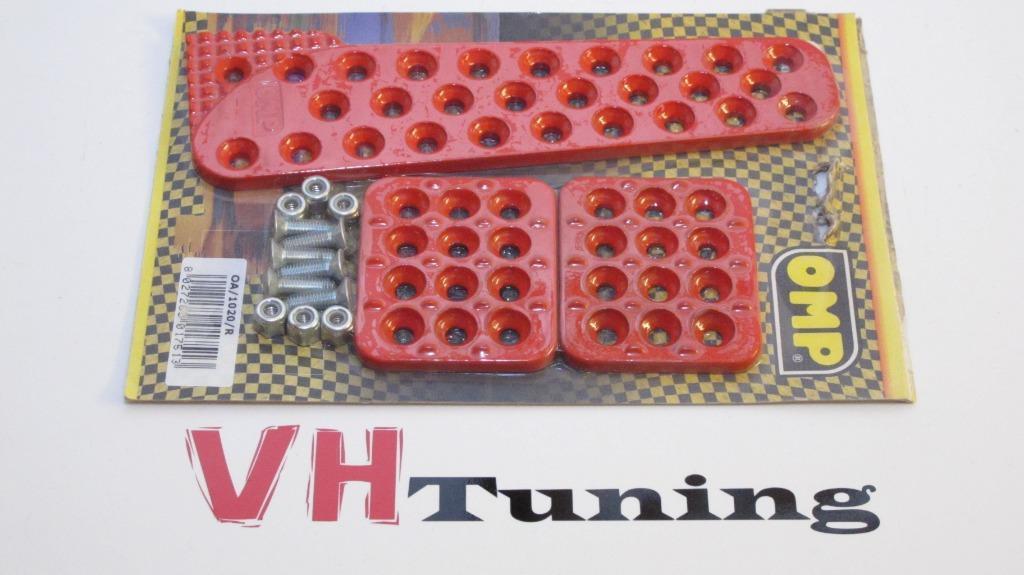 OMP OA/1020/R OMP Pedaalset (OA1020) aluminium gecoat Rood,, Auto diversen, Tuning en Styling, Ophalen of Verzenden