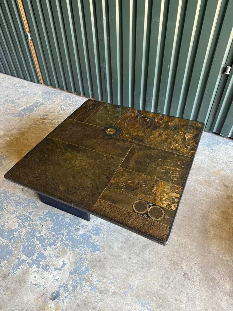 Midcentury Brutalist Salontafel Stijl Kingma tafel 100x100cm, Huis en Inrichting, Tafels | Salontafels, Ophalen, 50 tot 100 cm