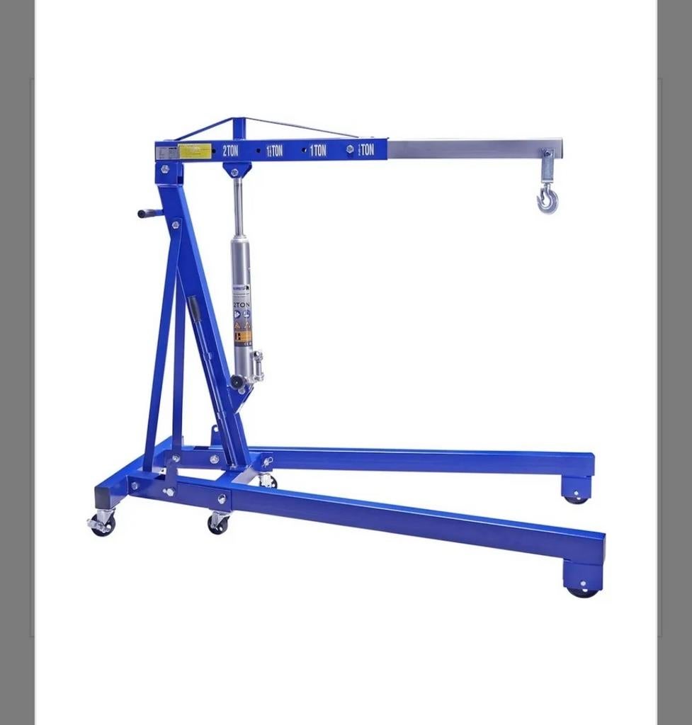 Motortakel MW 2 ton opvouwbaar werkplaatskraan, Ophalen