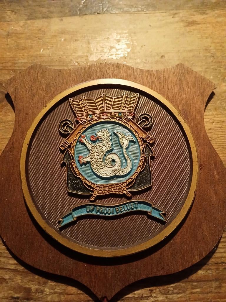 Wapenschild marine, Verzamelen, Ophalen of Verzenden, Marine, Nederland, Embleem of Badge