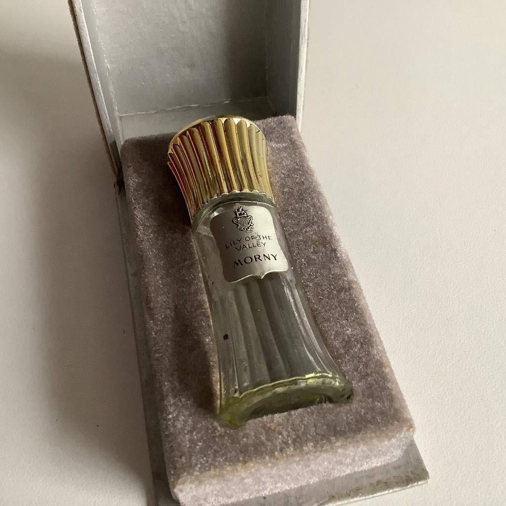 oud parfumflesje Lilly of the Valley van Morny, Ophalen of Verzenden, Gebruikt, Miniatuur