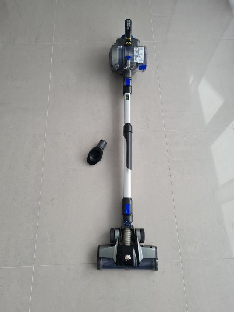 Dirt Devil steelstofzuiger met LED - batterij aan vervanging, Ophalen of Verzenden, Gebruikt, Reservoir, Stofzuiger