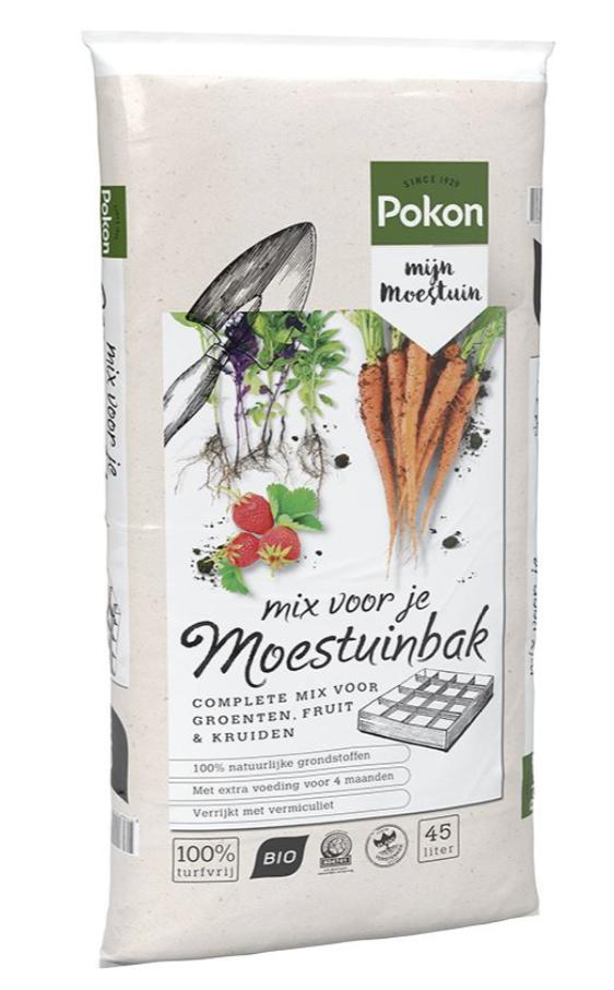 45 liter Pokon potgrond mix voor je Biologische Moestuin