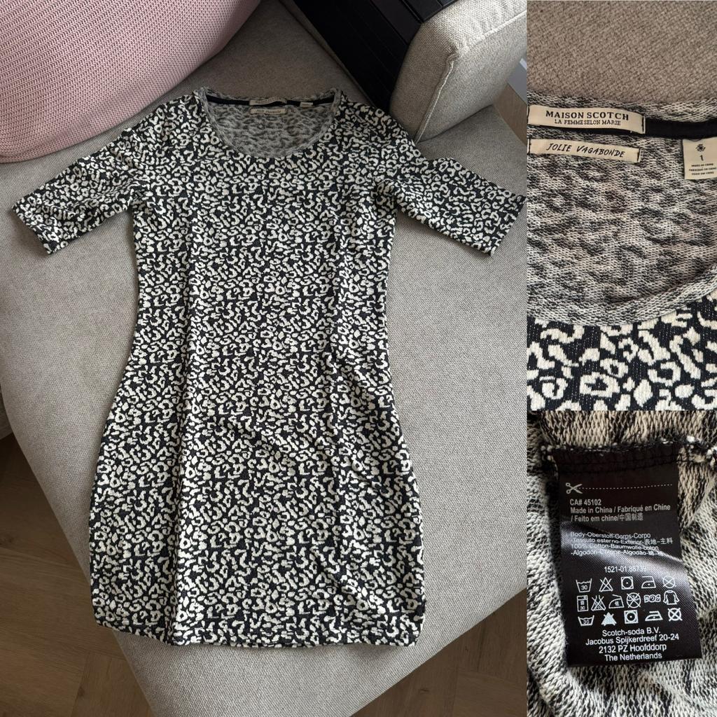 Maison Scotch – Jolie Vagabonde jurkje (maat 1 / S), Zwart, Ophalen of Verzenden, Zo goed als nieuw, Maat 36 (S)