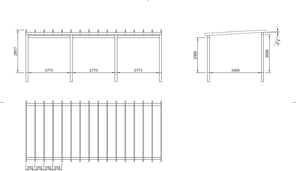 Complete Douglas carport 6x4m of 9x4m vanaf €2250,-!, Ophalen, Nieuw, Carport