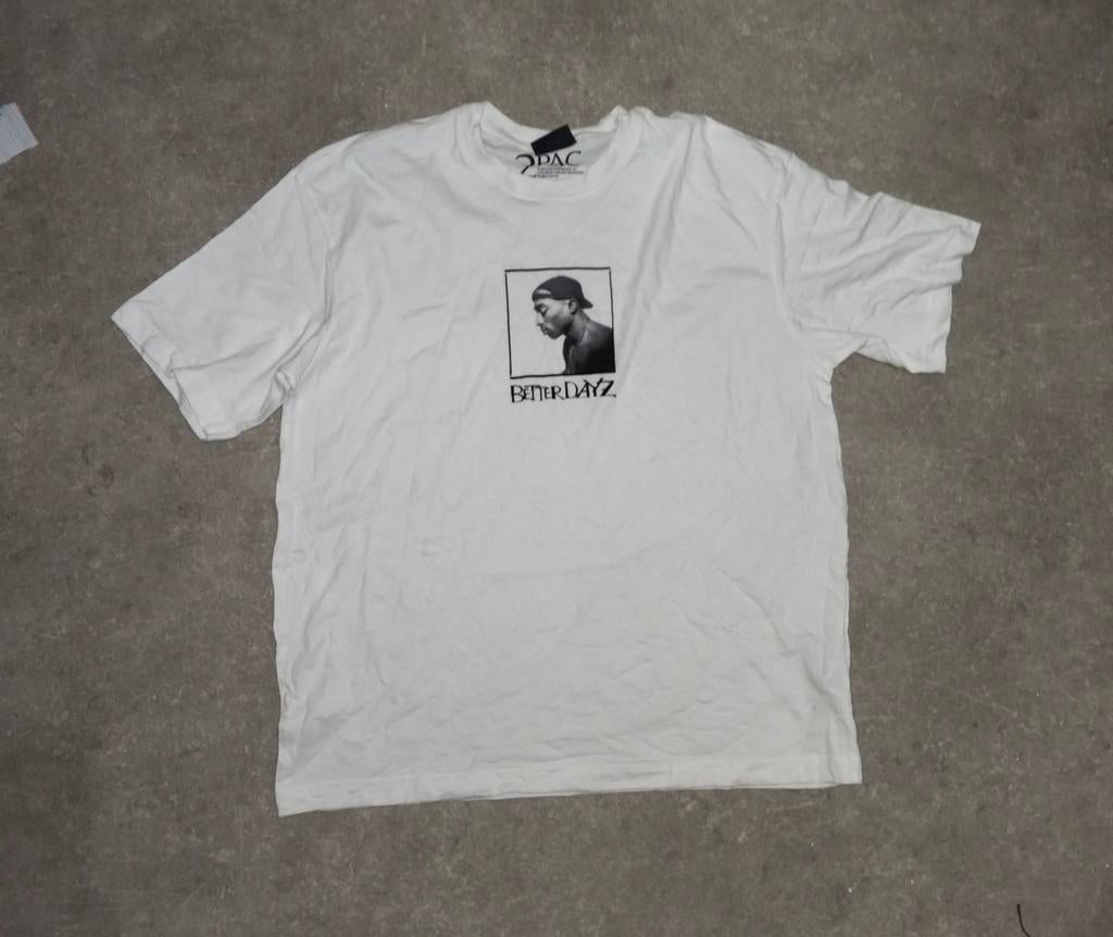 Tupac Better Dayz T-shirt M/L H&M, Maat 48/50 (M), Wit, Ophalen of Verzenden, H&M