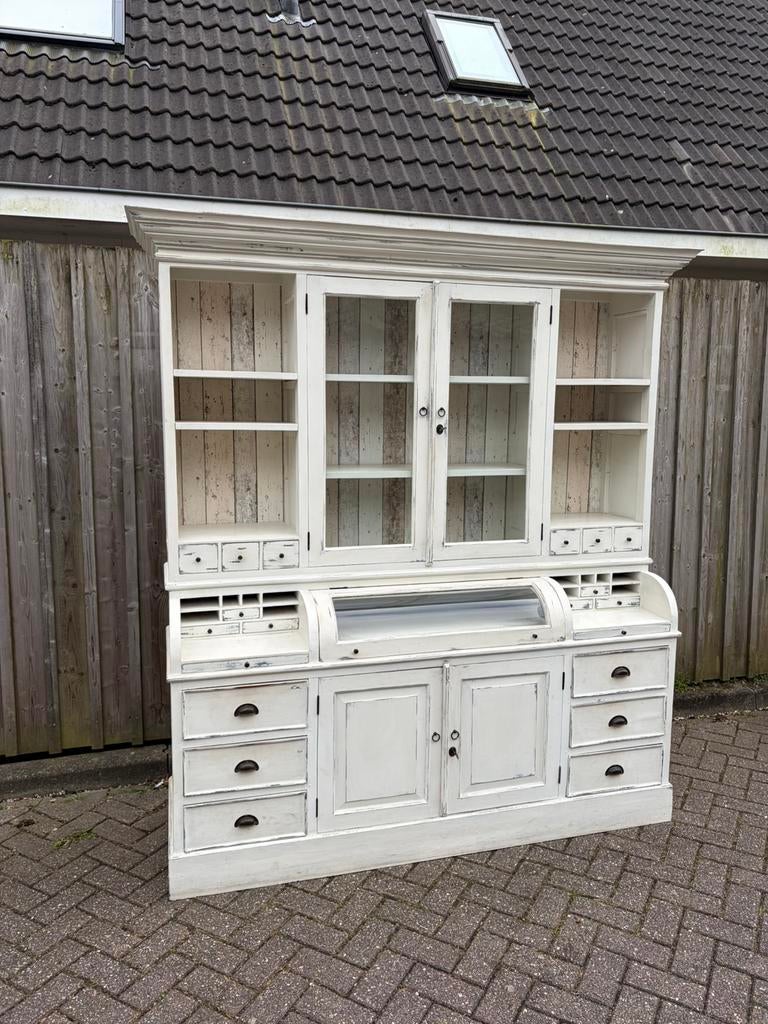 Kruidenierskast/grutterskast / bolklepkast teak koloniaal, Ophalen of Verzenden, Zo goed als nieuw, 25 tot 50 cm, Minder dan 100 cm