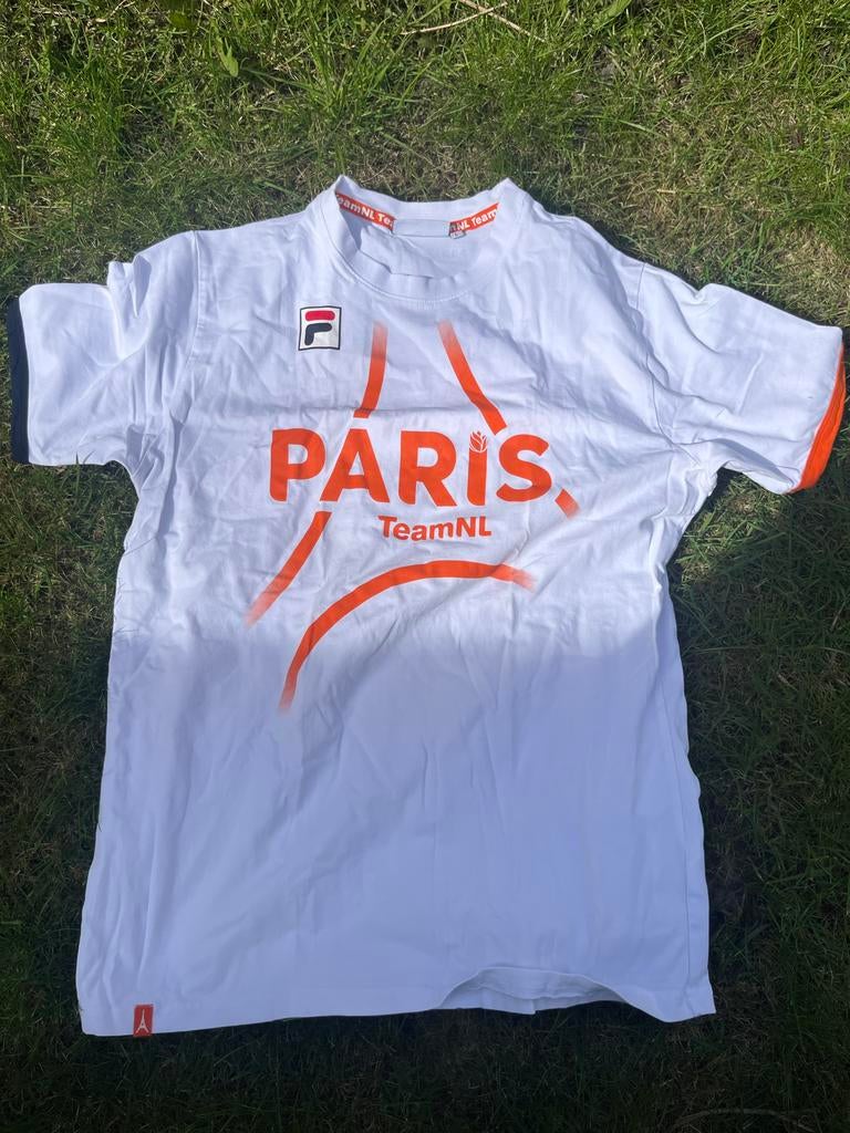 Team NL t-shirt L Olympische spelen Parijs, Kleding | Heren, Sportkleding, Ophalen, Maat 52/54 (L), Wit, Gedragen