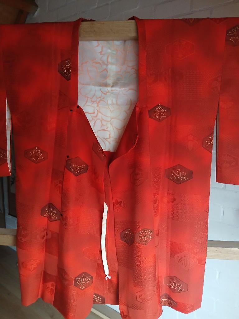 Traditionele Japanse Kimono haori jasje red matsu, Ophalen of Verzenden