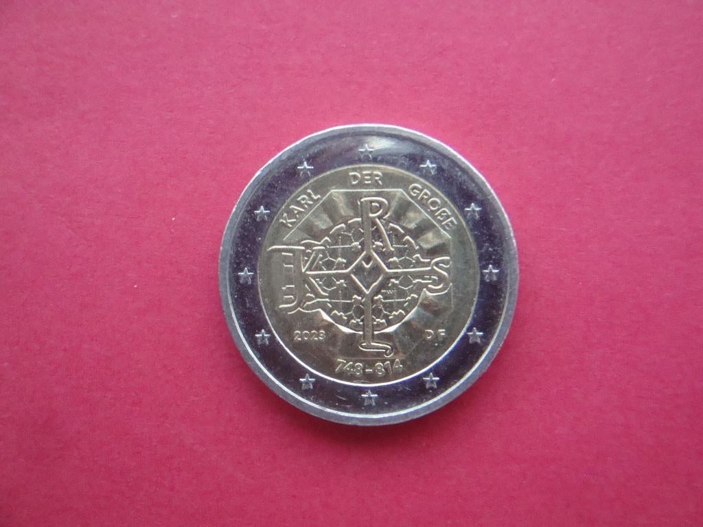 Lot Duitsland 2 Euromunt Karel de Grote 2023., Postzegels en Munten, Verzenden, Duitsland, 2 euro, Losse munt
