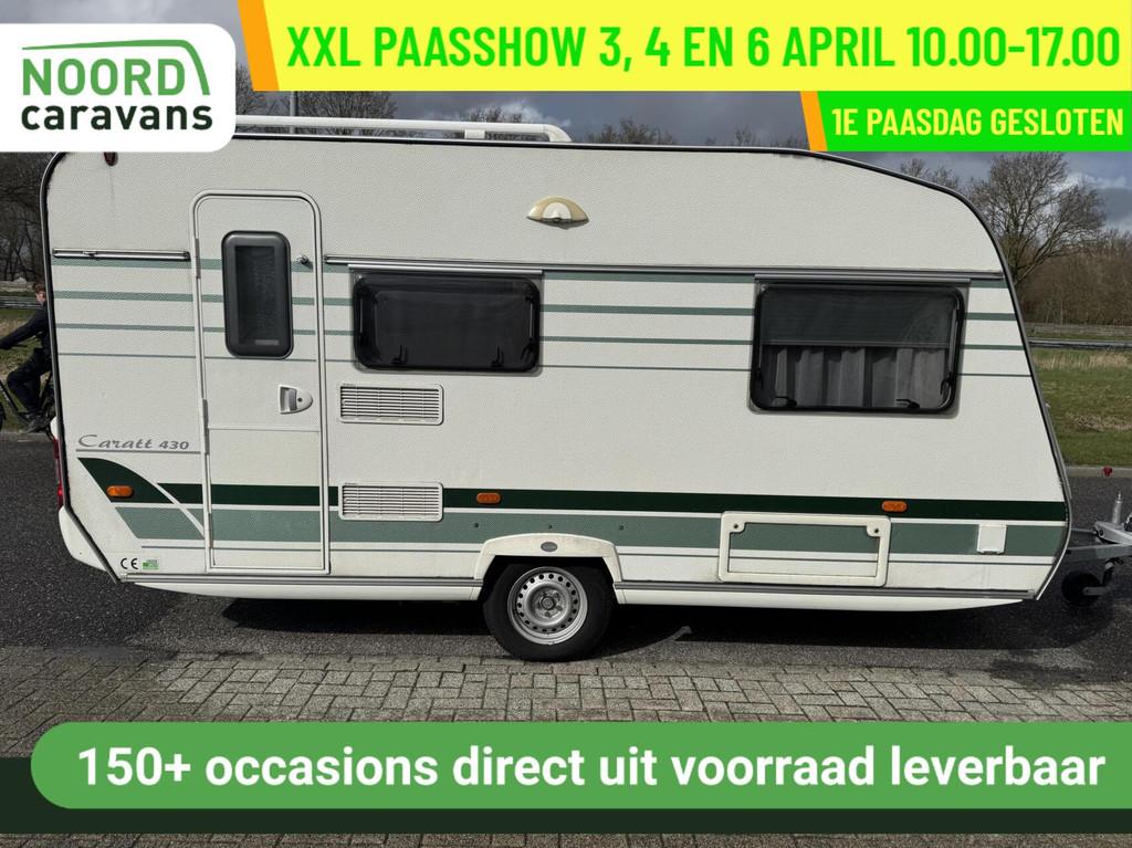 Chateau CARATT 430, FRANSBED, TREINZIT, VOORTENT, TOILET, Caravans en Kamperen, Chateau, Hordeur, Bedrijf, 750 - 1000 kg