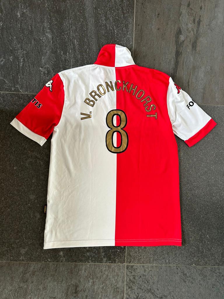 Feyenoord Thuisshirt 2008/2009 van Bronckhorst #8, Ophalen of Verzenden, Gedragen, Maat 46 (S) of kleiner, Rood