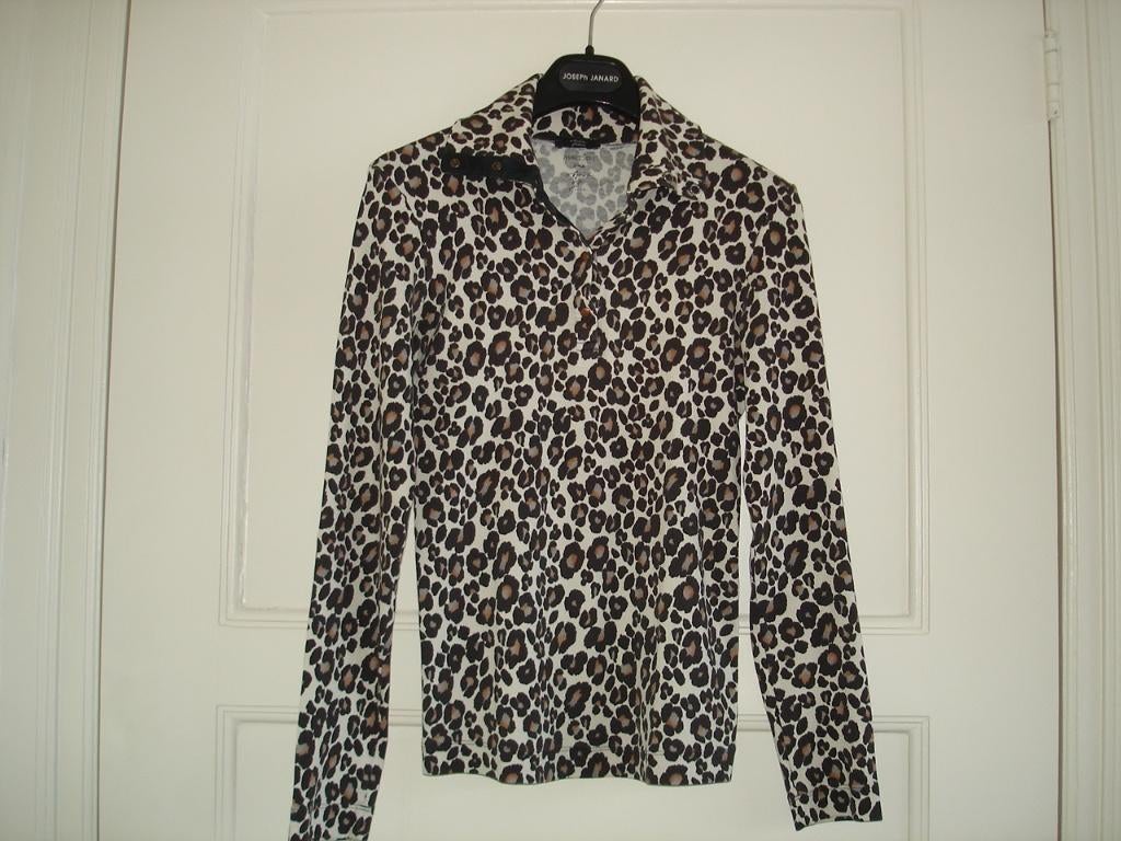 Marccain t-shirt maat N2 katoen longsleeve tijger Marc Cain, Ophalen, Zo goed als nieuw, Maat 34 (XS) of kleiner, Lange mouw