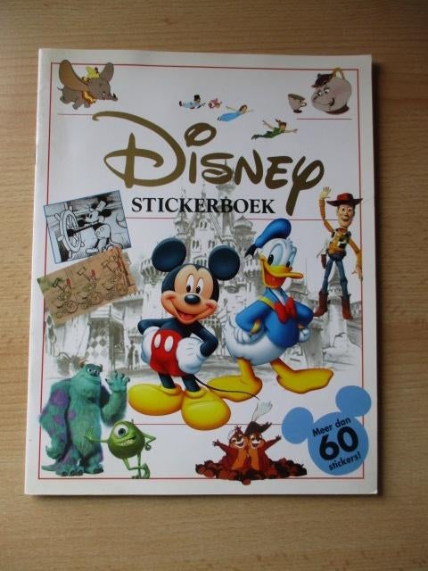 Disney stickerboek  + 60 stickers, Ophalen of Verzenden, Overige figuren, Gebruikt, Beeldje of Figuurtje