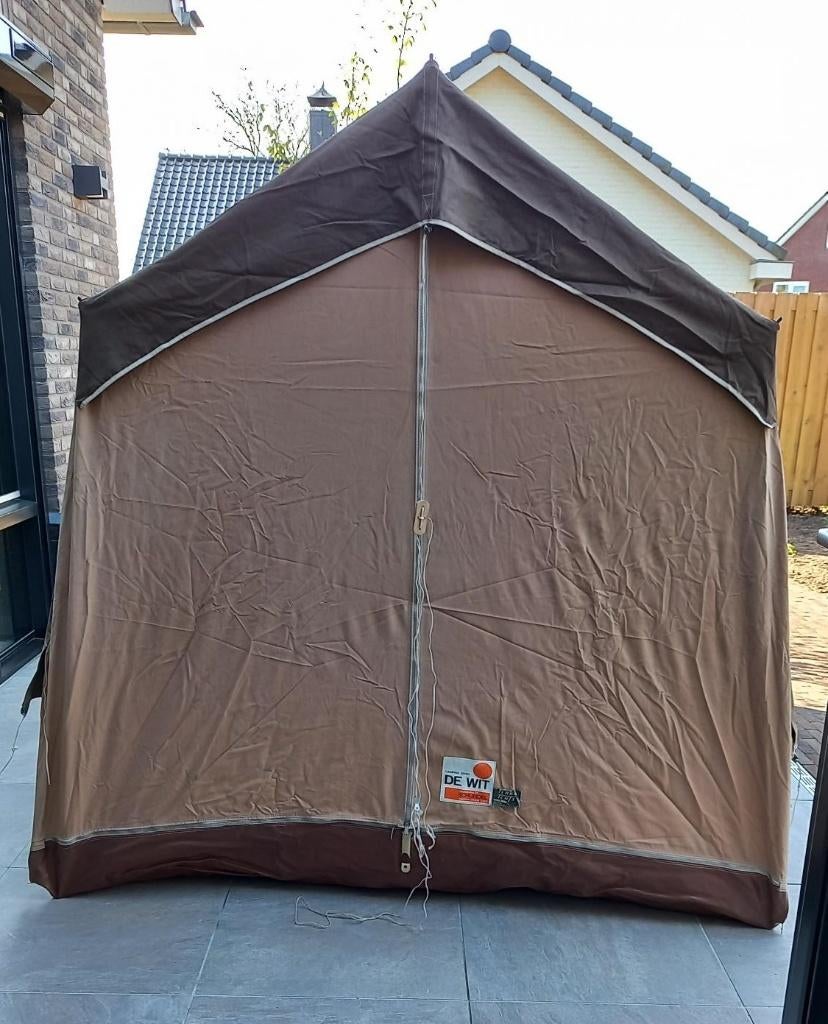 Tent vintage 2 tot 3 personen, Caravans en Kamperen, Tenten, Ophalen, Gebruikt, Tot en met 3