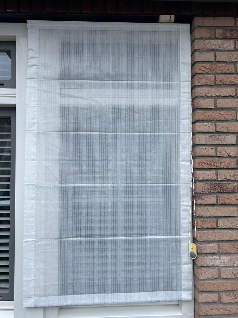 Wit vouwgordijn, lichtdoorlatend, 86x147 cm luxaflex, Huis en Inrichting, Ophalen, Zo goed als nieuw, Wit, 100 tot 150 cm