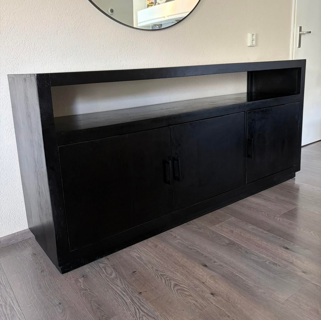 Mango houten dressoir, Ophalen, Zo goed als nieuw, 25 tot 50 cm, 150 tot 200 cm