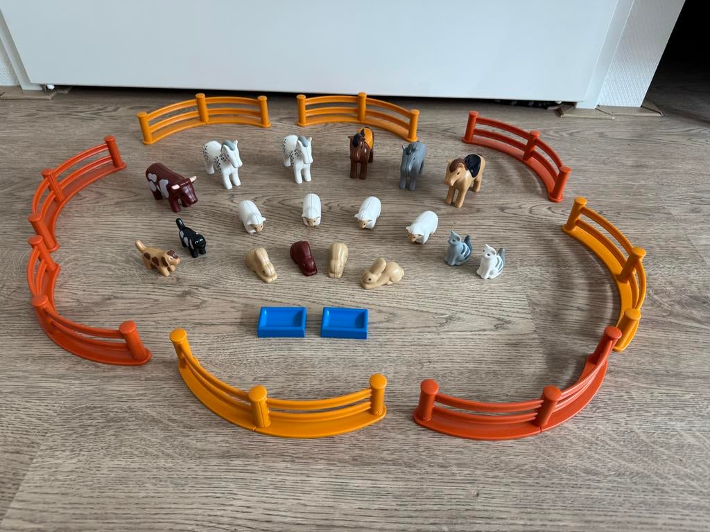 Playmobil Boerderijdieren met Hekken en Voederbakken, Ophalen, Gebruikt, Los playmobil