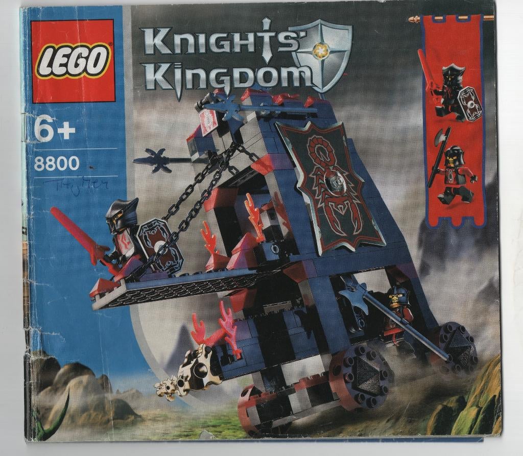 lego 8800-1 lego knights kingdom II,  belegeringswagen, Ophalen of Verzenden, Gebruikt, Complete set, Lego