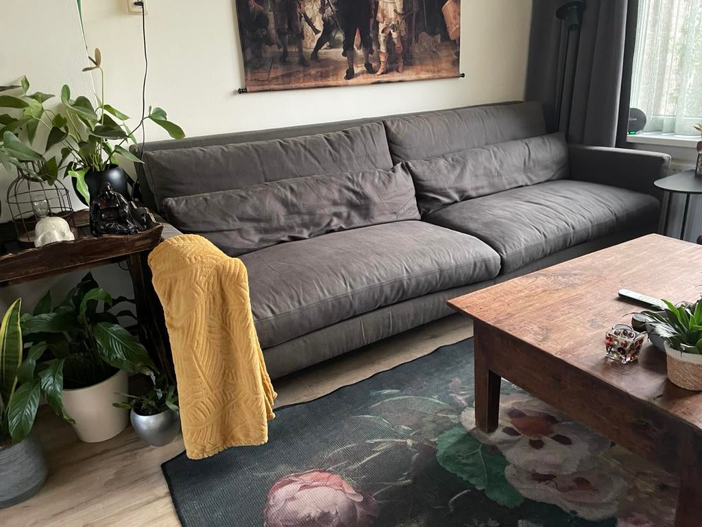 Linteloo bank met hocker. 2.60 breed!, Ophalen, Zo goed als nieuw, 75 tot 100 cm, 200 tot 250 cm