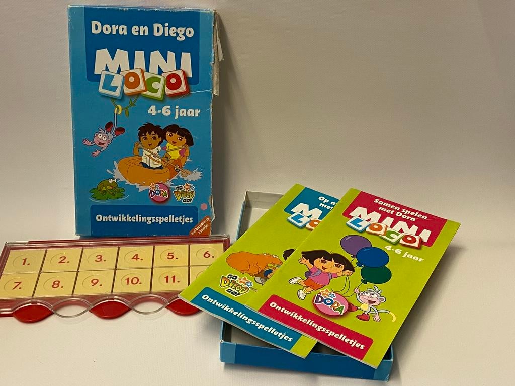 Mini loco Dora en Diego, basisdoos en twee boekjes, Kinderen en Baby's, Speelgoed | Educatief en Creatief, Ophalen of Verzenden