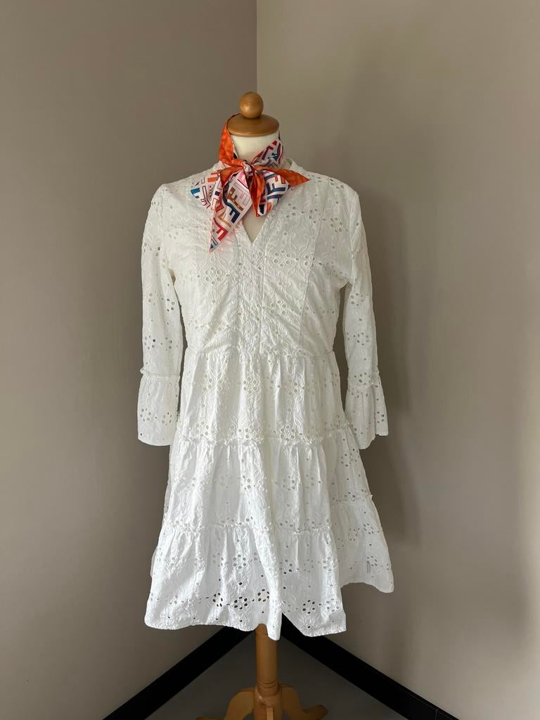 Ai&Ko broiderie jurk wit, Ophalen of Verzenden, Zo goed als nieuw, Meisje, Jurk of Rok