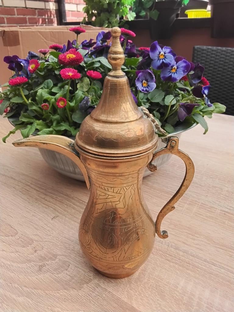 Antieke Arabische Dallah Koffiepot - Koper, Ophalen